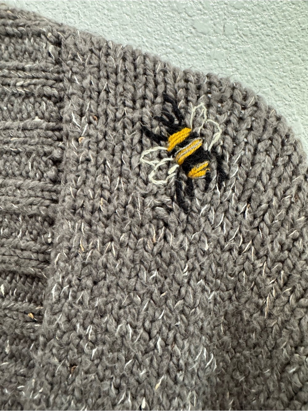 Pilcro Anthropologie Honey Bear Cardigan Sweater Cozy Grey Knit Sz: S - Picture 5 of 10